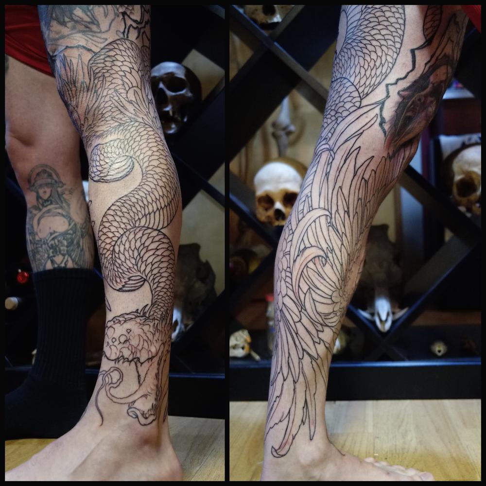 Tattoos - serpentine outline - 115451